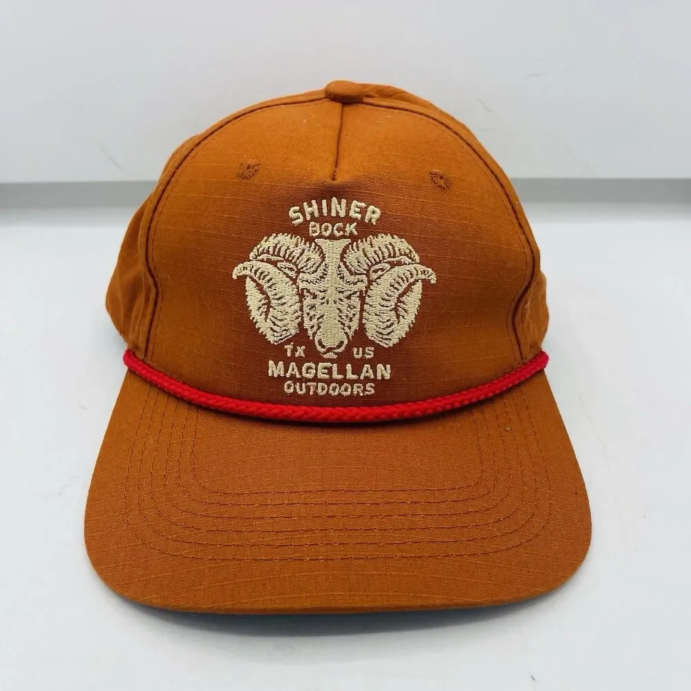 Shiner Bock Magellan Adjustable Snapback Burnt Orange Horns Rope Hat Texas